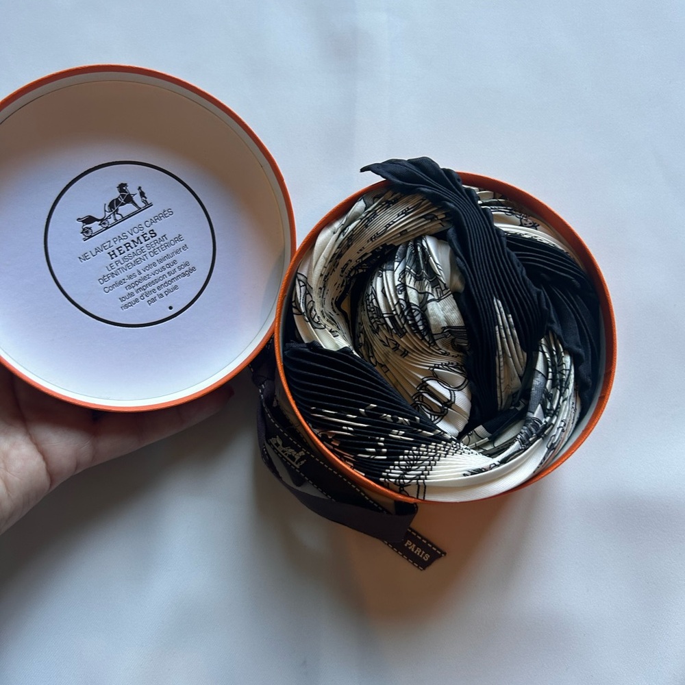 Hermès Equestrian Themed Silk Scarf